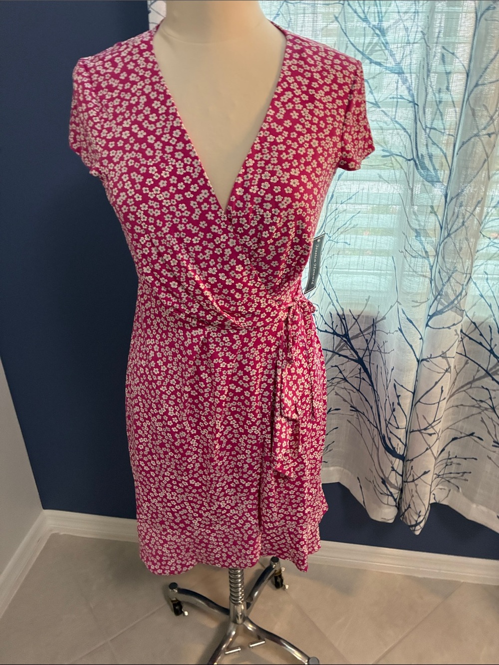 Jessica Howard Pink Floral Wrap Dress